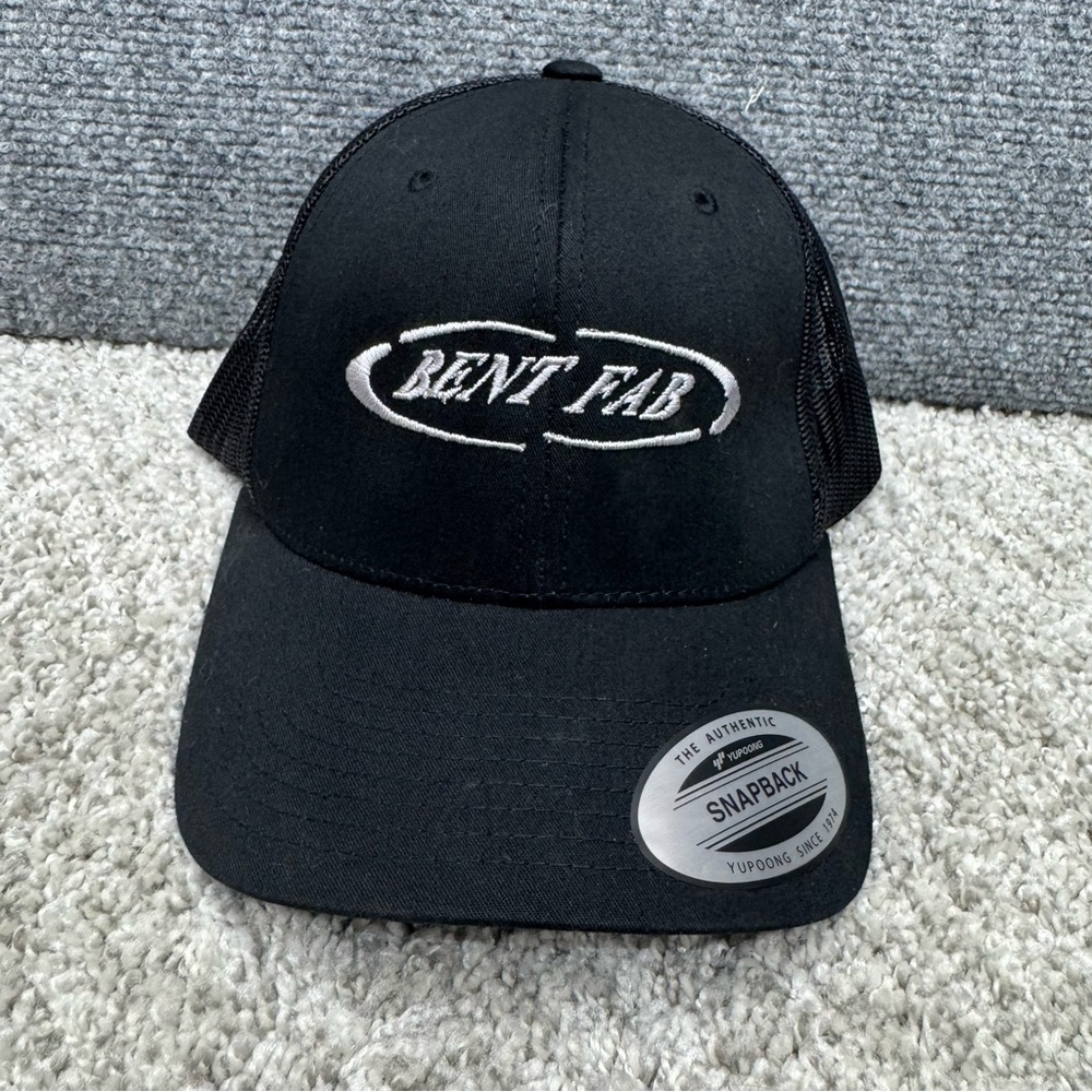 Yupoong‎ Snapback Bent Fab hat cap adjustable black bentfabaz